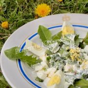весняний салат з листя кульбабки