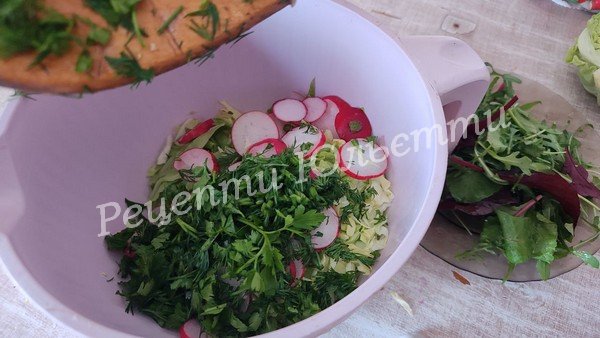 весняний салатіз зеленню